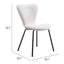 Silla Comercial para Desayunador - ZUO THIBIDEAUX - Varios Colores - Asiento y Respaldo Tapizados en Tela Tipo Borrego - Marfil