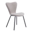 Silla Comercial para Desayunador - ZUO THIBIDEAUX - Varios Colores - Asiento y Respaldo Tapizados en Tela Tipo Borrego - Gris Claro
