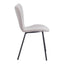 Silla Comercial para Desayunador - ZUO THIBIDEAUX - Varios Colores - Asiento y Respaldo Tapizados en Tela Tipo Borrego - Gris Claro
