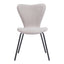 Silla Comercial para Desayunador - ZUO THIBIDEAUX - Varios Colores - Asiento y Respaldo Tapizados en Tela Tipo Borrego - Gris Claro