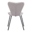 Silla Comercial para Desayunador - ZUO THIBIDEAUX - Varios Colores - Asiento y Respaldo Tapizados en Tela Tipo Borrego - Gris Claro