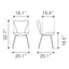 Silla Comercial para Desayunador - ZUO THIBIDEAUX - Varios Colores - Asiento y Respaldo Tapizados en Tela Tipo Borrego - Gris Claro