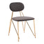 Silla Comercial para Restaurante - ZUO GEORGES - Varios Colores - Asiento y Respaldo Tapizados en Tela Tipo Terciopelo