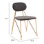 Silla Comercial para Restaurante - ZUO GEORGES - Varios Colores - Asiento y Respaldo Tapizados en Tela Tipo Terciopelo
