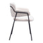 Silla Comercial para Restaurante - ZUO MARCEL - Crema - Asiento y Respaldo Tapizados en Tela Tipo Borrego