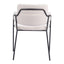 Silla Comercial para Restaurante - ZUO MARCEL - Crema - Asiento y Respaldo Tapizados en Tela Tipo Borrego