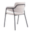 Silla Comercial para Restaurante - ZUO MARCEL - Crema - Asiento y Respaldo Tapizados en Tela Tipo Borrego