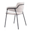 Silla Comercial para Restaurante - ZUO MARCEL - Crema - Asiento y Respaldo Tapizados en Tela Tipo Borrego