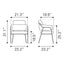 Silla Comercial para Restaurante - ZUO MARCEL - Crema - Asiento y Respaldo Tapizados en Tela Tipo Borrego