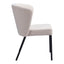 Silla Comercial para Food Court - ZUO AIMEE - Beige - Asiento y Respaldo Tapizados en Lino Sintético