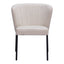 Silla Comercial para Food Court - ZUO AIMEE - Beige - Asiento y Respaldo Tapizados en Lino Sintético