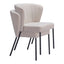 Silla Comercial para Food Court - ZUO AIMEE - Beige - Asiento y Respaldo Tapizados en Lino Sintético
