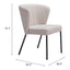 Silla Comercial para Food Court - ZUO AIMEE - Beige - Asiento y Respaldo Tapizados en Lino Sintético