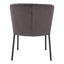 Silla Comercial para Food Court - ZUO AIMEE - Gris - Asiento y Respaldo Tapizados en Tela Tipo Terciopelo