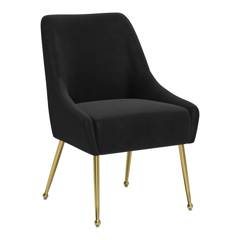 Silla Comercial para Restaurante - ZUO MAXINE - Varios Colores - Asiento y Respaldo Tapizados en Tela Tipo Terciopelo
