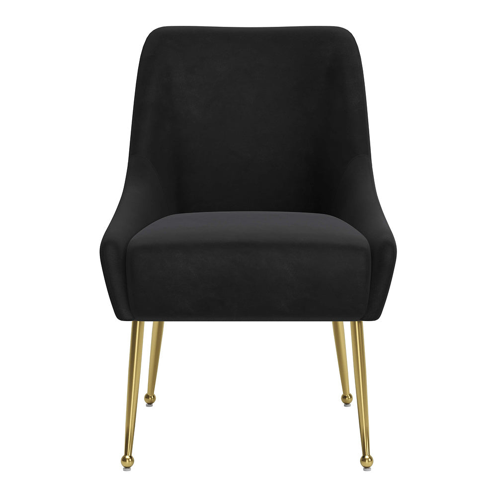 Silla Comercial para Restaurante - ZUO MAXINE - Varios Colores - Asiento y Respaldo Tapizados en Tela Tipo Terciopelo