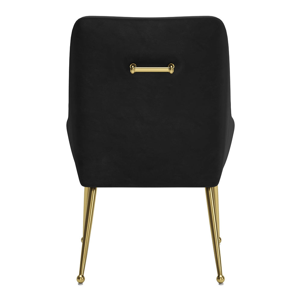 Silla Comercial para Restaurante - ZUO MAXINE - Varios Colores - Asiento y Respaldo Tapizados en Tela Tipo Terciopelo