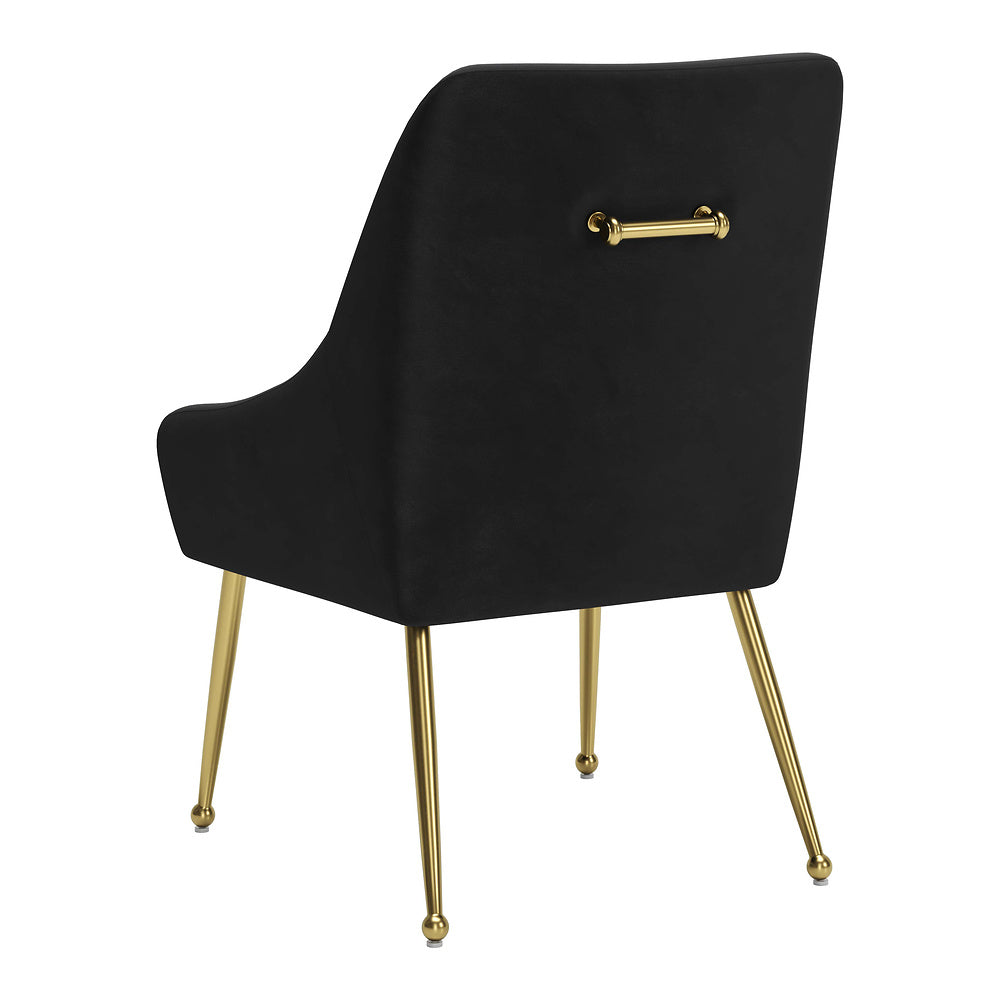 Silla Comercial para Restaurante - ZUO MAXINE - Varios Colores - Asiento y Respaldo Tapizados en Tela Tipo Terciopelo