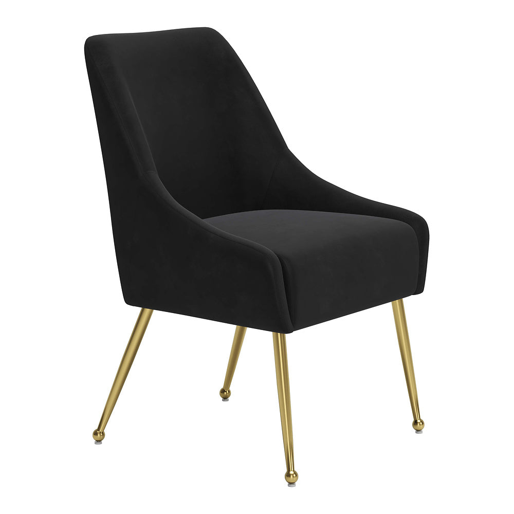 Silla Comercial para Restaurante - ZUO MAXINE - Varios Colores - Asiento y Respaldo Tapizados en Tela Tipo Terciopelo