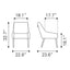 Silla Comercial para Restaurante - ZUO MAXINE - Varios Colores - Asiento y Respaldo Tapizados en Tela Tipo Terciopelo