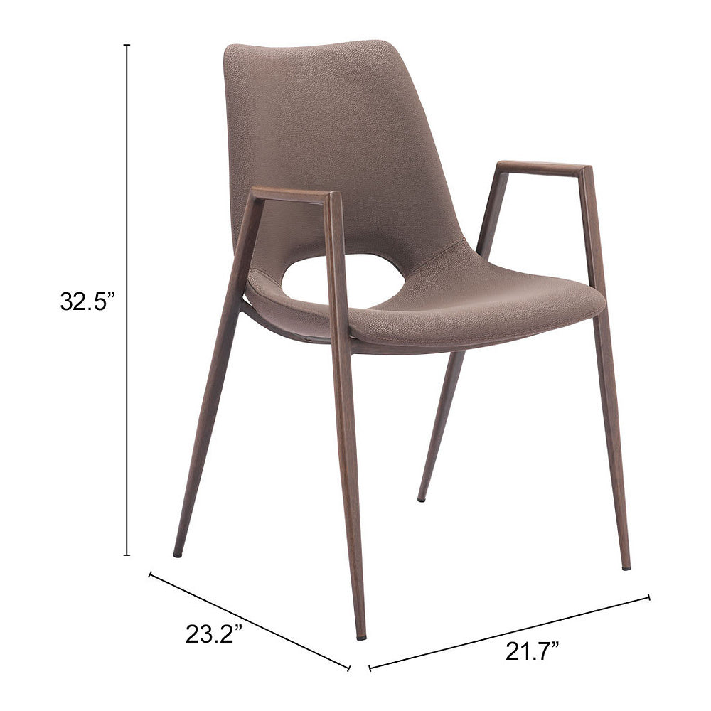 Silla Comercial para Desayunador - ZUO DESI 55x59 109730 - Varios Colores - Asiento y Respaldo Tapizados en Piel Sintética