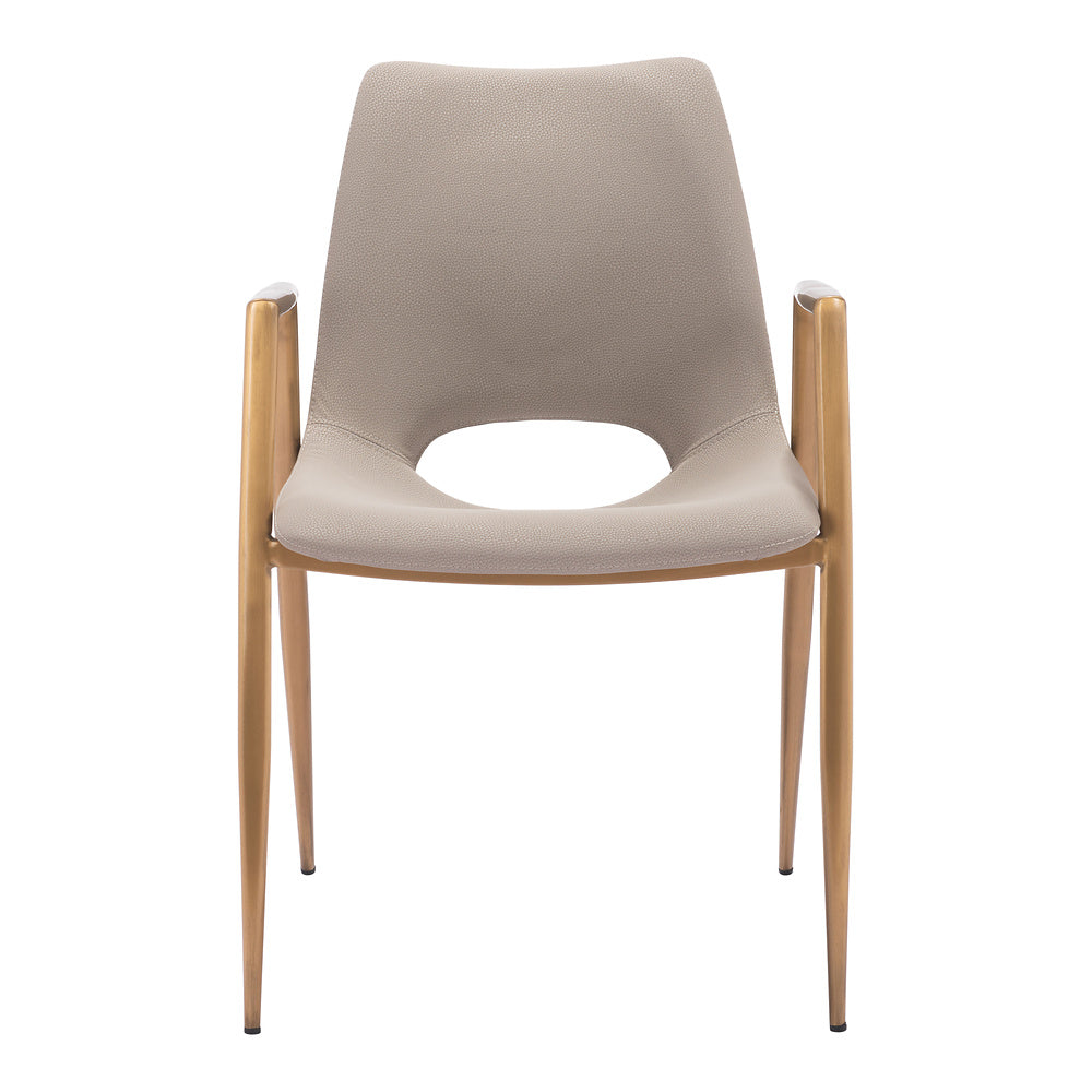 Silla Comercial para Desayunador - ZUO DESI 55x59 109731 - Varios Colores - Asiento y Respaldo Tapizados en Piel Sintética