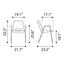 Silla Comercial para Desayunador - ZUO DESI 55x59 109731 - Varios Colores - Asiento y Respaldo Tapizados en Piel Sintética