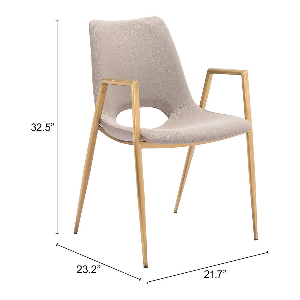 Silla Comercial para Desayunador - ZUO DESI 55x59 109731 - Varios Colores - Asiento y Respaldo Tapizados en Piel Sintética