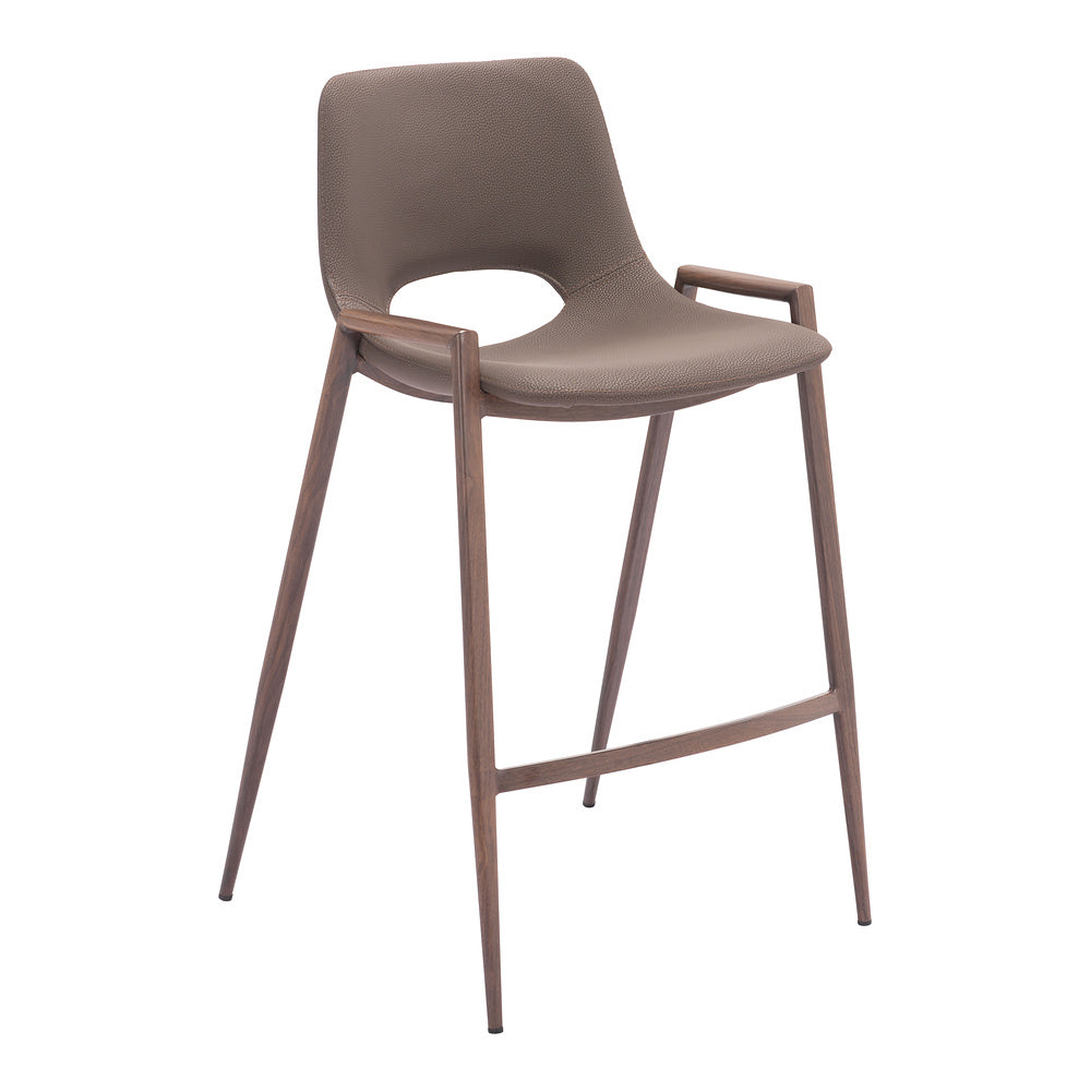 Banco Mostrador para Barra de Hotel - ZUO DESI 52x53 109732 - Varios Colores - Asiento y Respaldo Tapizados en Piel Sintética