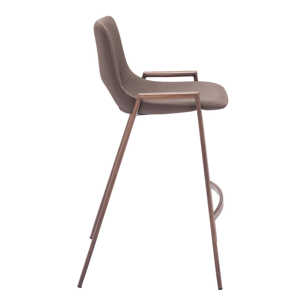 Banco Mostrador para Barra de Hotel - ZUO DESI 52x53 109732 - Varios Colores - Asiento y Respaldo Tapizados en Piel Sintética