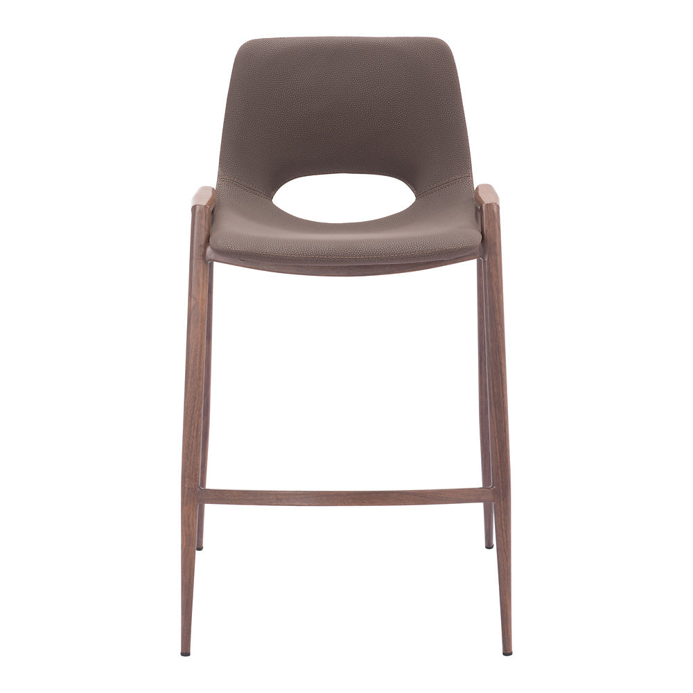 Banco Mostrador para Barra de Hotel - ZUO DESI 52x53 109732 - Varios Colores - Asiento y Respaldo Tapizados en Piel Sintética