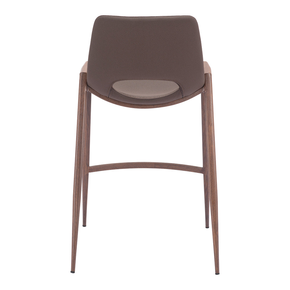 Banco Mostrador para Barra de Hotel - ZUO DESI 52x53 109732 - Varios Colores - Asiento y Respaldo Tapizados en Piel Sintética