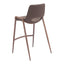 Banco Mostrador para Barra de Hotel - ZUO DESI 52x53 109732 - Varios Colores - Asiento y Respaldo Tapizados en Piel Sintética