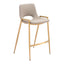 Banco Mostrador para Barra de Hotel - ZUO DESI 52x53 109733 - Varios Colores - Asiento y Respaldo Tapizados en Piel Sintética