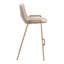 Banco Mostrador para Barra de Hotel - ZUO DESI 52x53 109733 - Varios Colores - Asiento y Respaldo Tapizados en Piel Sintética