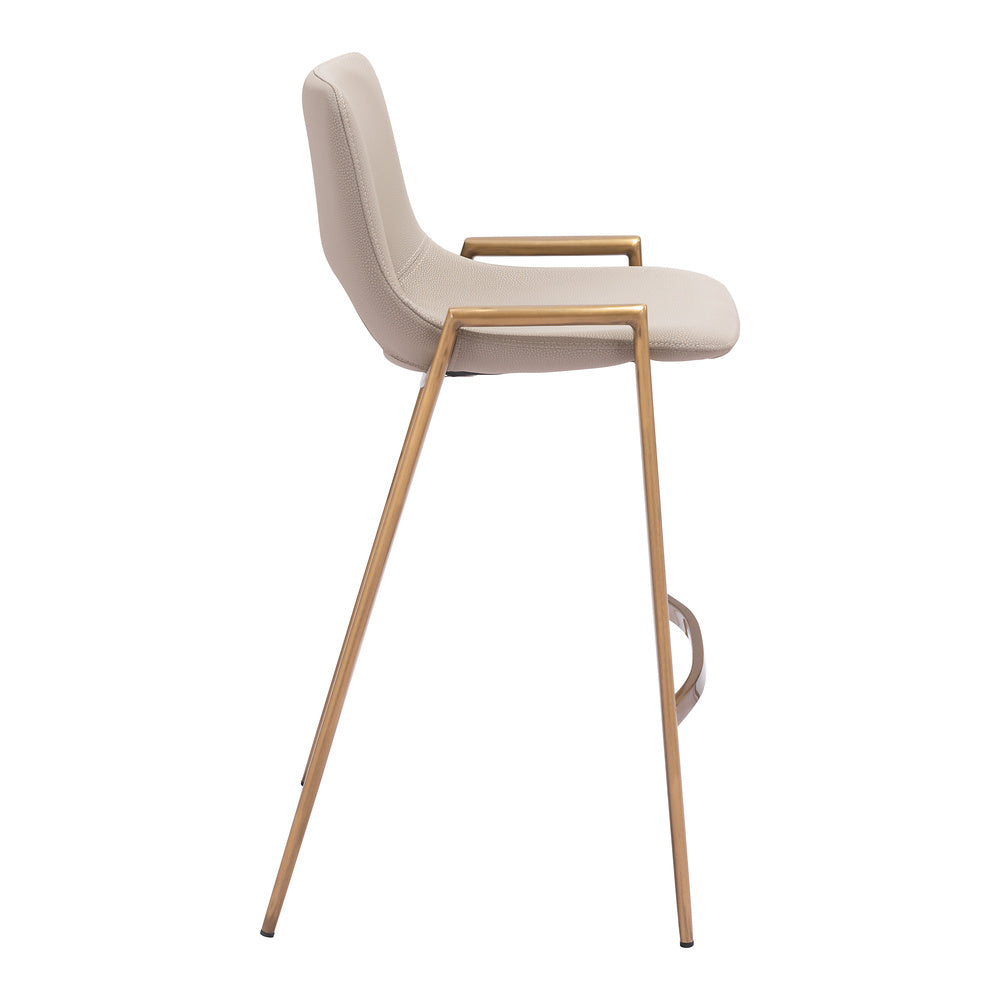 Banco Mostrador para Barra de Hotel - ZUO DESI 52x53 109733 - Varios Colores - Asiento y Respaldo Tapizados en Piel Sintética