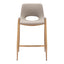 Banco Mostrador para Barra de Hotel - ZUO DESI 52x53 109733 - Varios Colores - Asiento y Respaldo Tapizados en Piel Sintética