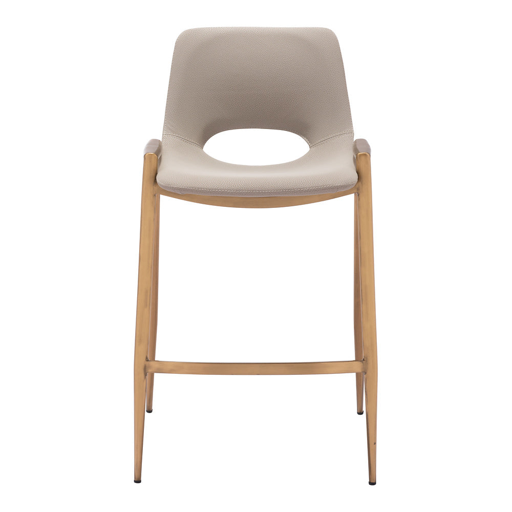 Banco Mostrador para Barra de Hotel - ZUO DESI 52x53 109733 - Varios Colores - Asiento y Respaldo Tapizados en Piel Sintética