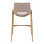 Banco Mostrador para Barra de Hotel - ZUO DESI 52x53 109733 - Varios Colores - Asiento y Respaldo Tapizados en Piel Sintética