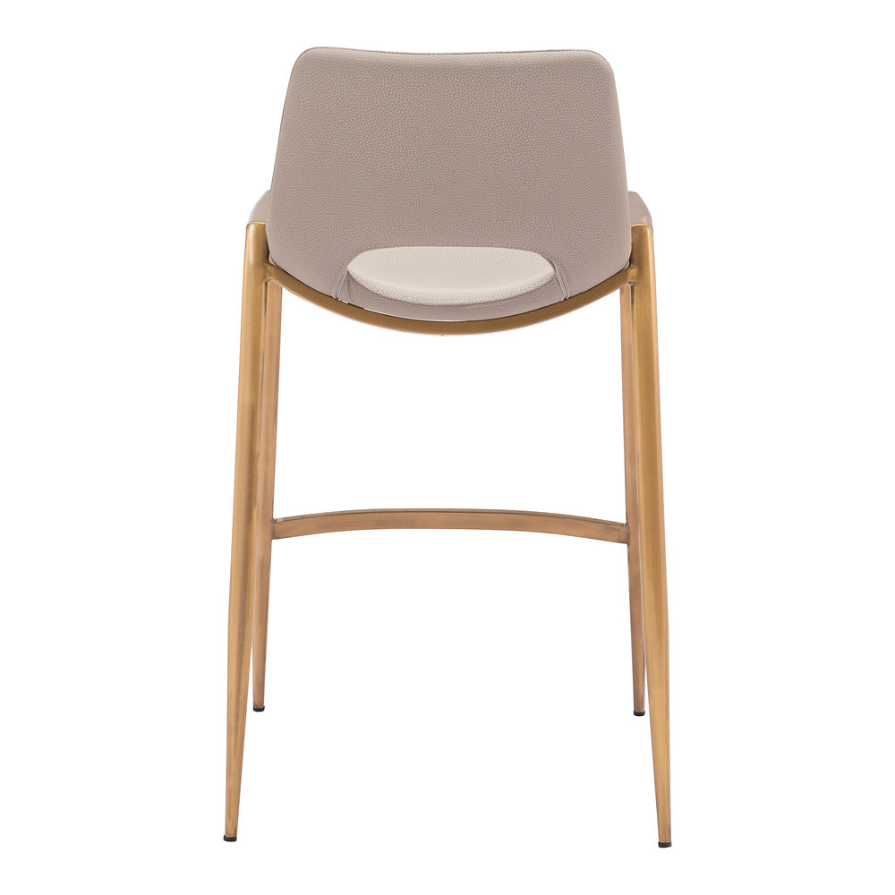 Banco Mostrador para Barra de Hotel - ZUO DESI 52x53 109733 - Varios Colores - Asiento y Respaldo Tapizados en Piel Sintética