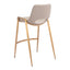 Banco Mostrador para Barra de Hotel - ZUO DESI 52x53 109733 - Varios Colores - Asiento y Respaldo Tapizados en Piel Sintética