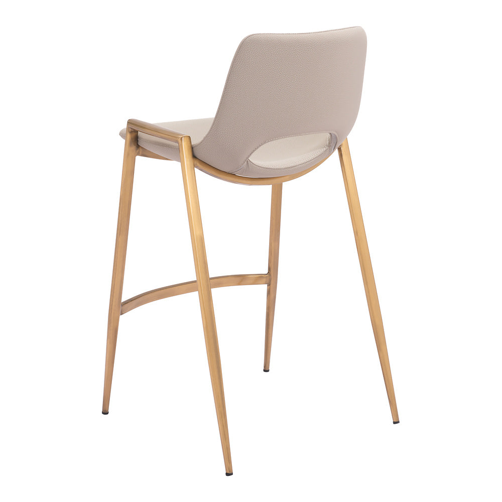 Banco Mostrador para Barra de Hotel - ZUO DESI 52x53 109733 - Varios Colores - Asiento y Respaldo Tapizados en Piel Sintética