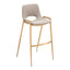 Banco Alto para Comedor de Empresa - ZUO DESI 53x55 109735 - Varios Colores - Asiento y Respaldo Tapizados en Piel Sintética