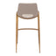 Banco Alto para Comedor de Empresa - ZUO DESI 53x55 109735 - Varios Colores - Asiento y Respaldo Tapizados en Piel Sintética