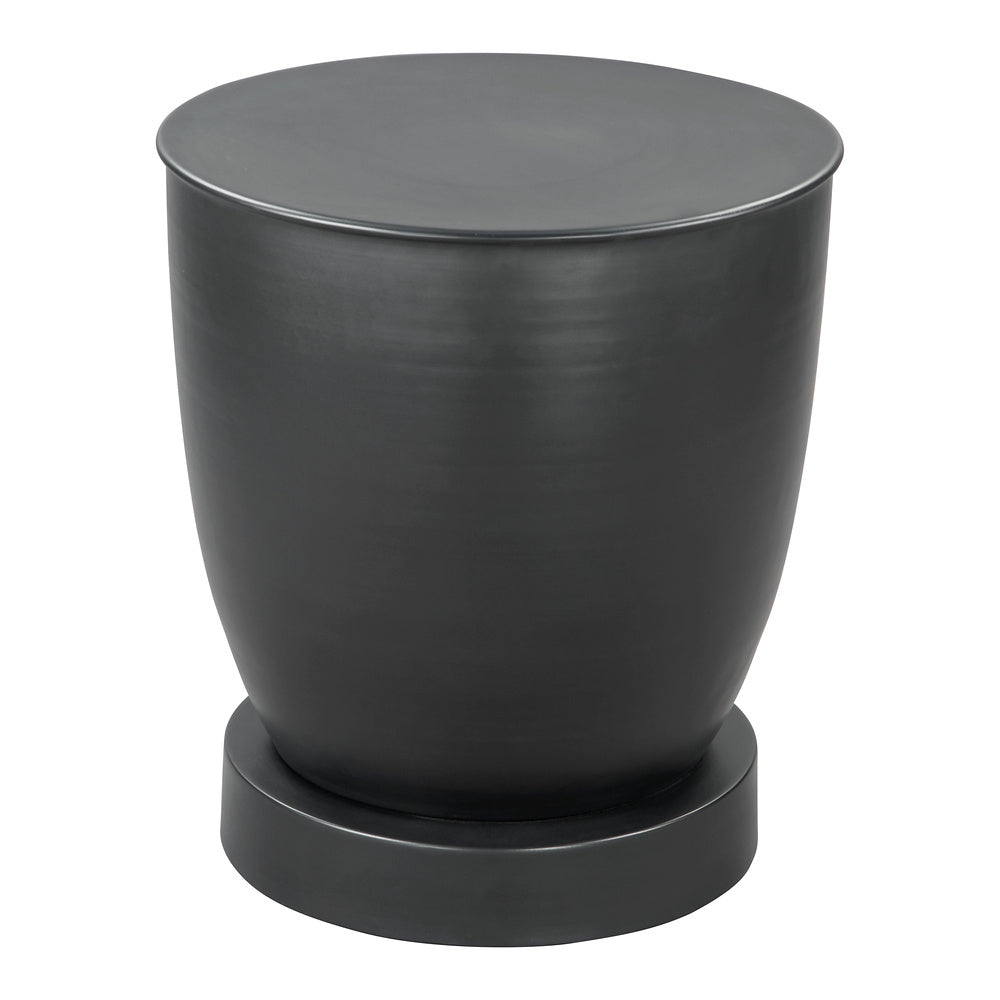 Mesa Auxiliar para Habitación de Hotel - ZUO BAKU - Negro - Estructura y Cubierta en Hierro con Recubrimiento en Polvo