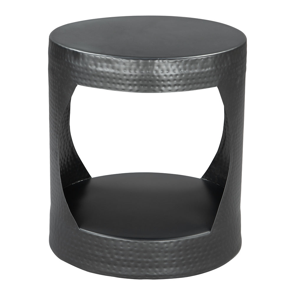 Mesa Auxiliar para Lobby de Hotel - ZUO NUUK - Negro - Estructura y Cubierta en Hierro con Recubrimiento en Polvo