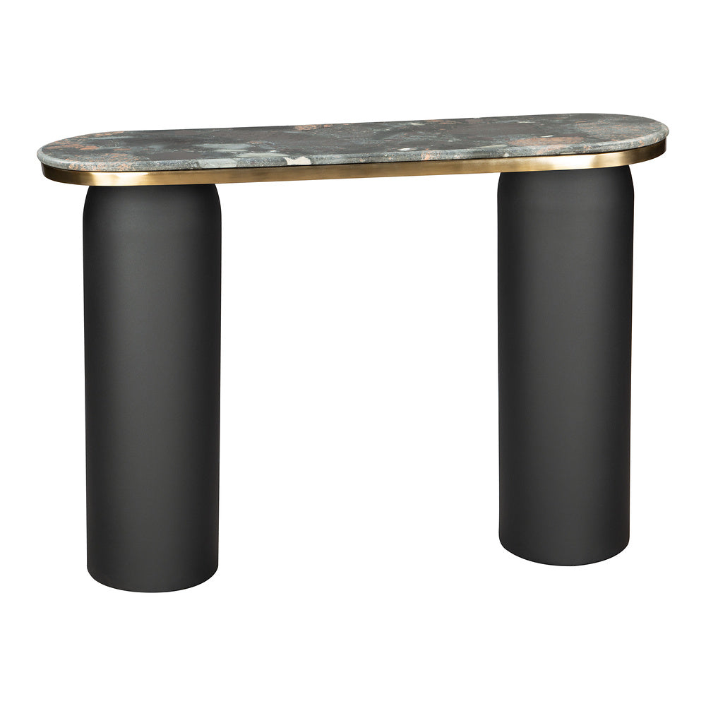 Mesa Consola para Recepción - ZUO LUXOR - Multicolor - Cubierta de Mármol Natural y Estructura de Hierro Electrochapado