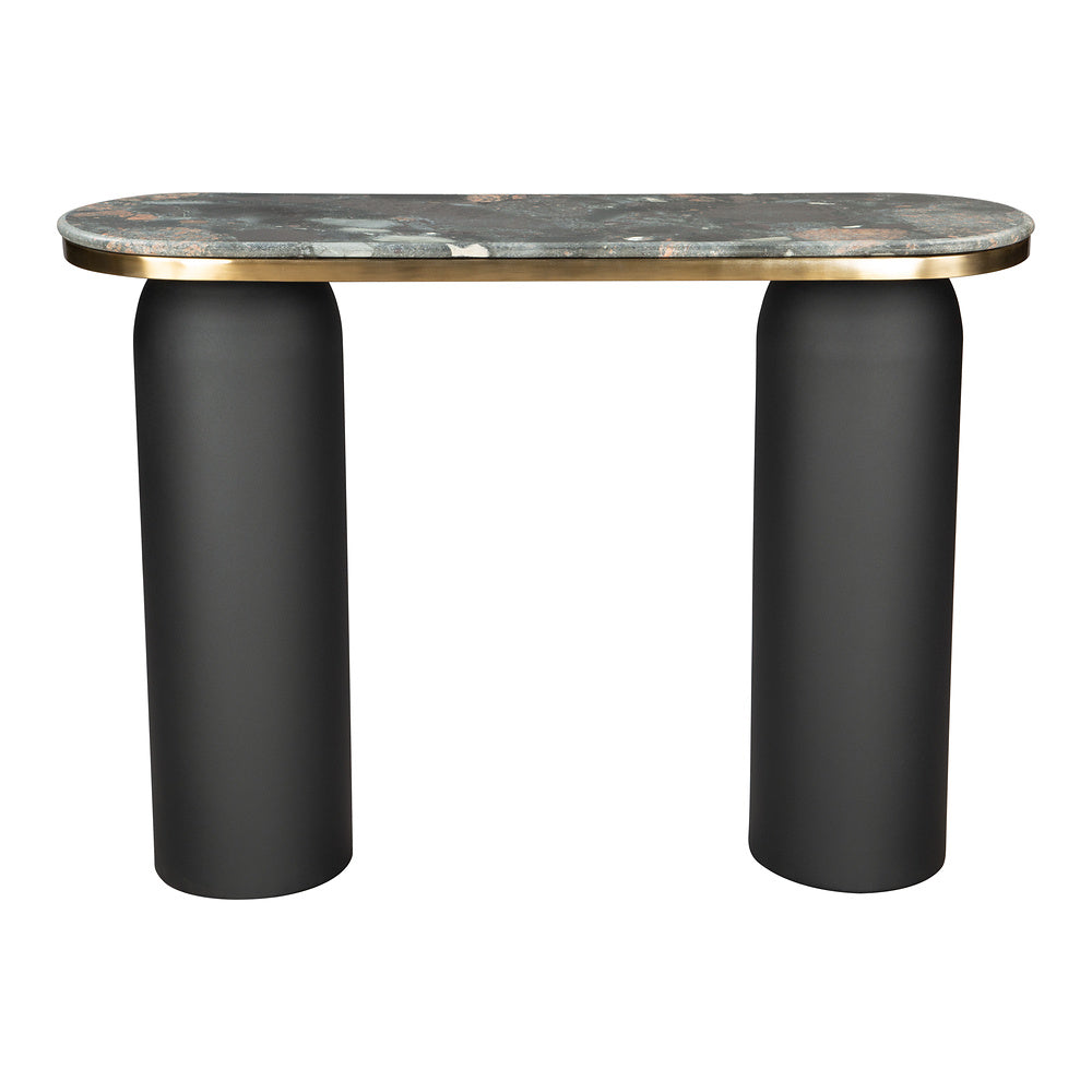 Mesa Consola para Recepción - ZUO LUXOR - Multicolor - Cubierta de Mármol Natural y Estructura de Hierro Electrochapado