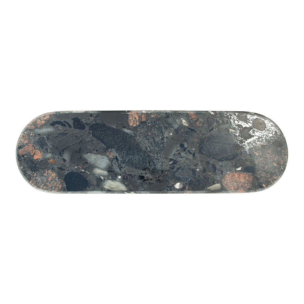 Mesa Consola para Recepción - ZUO LUXOR - Multicolor - Cubierta de Mármol Natural y Estructura de Hierro Electrochapado