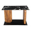 Mesa Consola para Habitación de Hotel - ZUO PEMBA - Multicolor - Cubierta de Mármol Natural y Estructura de Hierro con Recubrimiento en Polvo